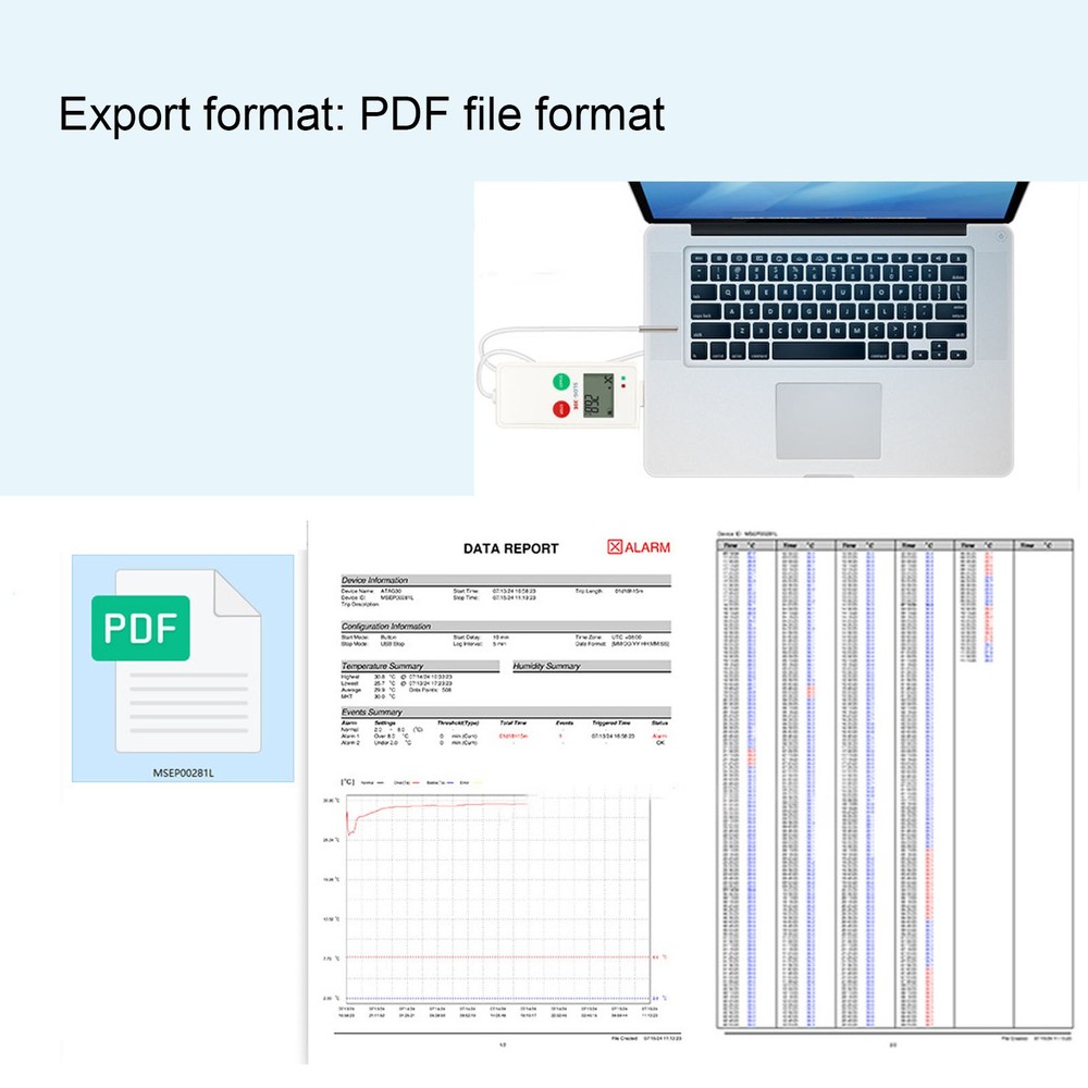 LCD Display USB Temperature Data Logger Recorder USB Temperature Recorder