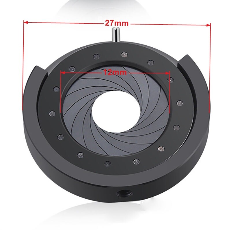 Adjustable Mechanical Iris Aperture 1-12mm Microscope Camera Module M4 thread