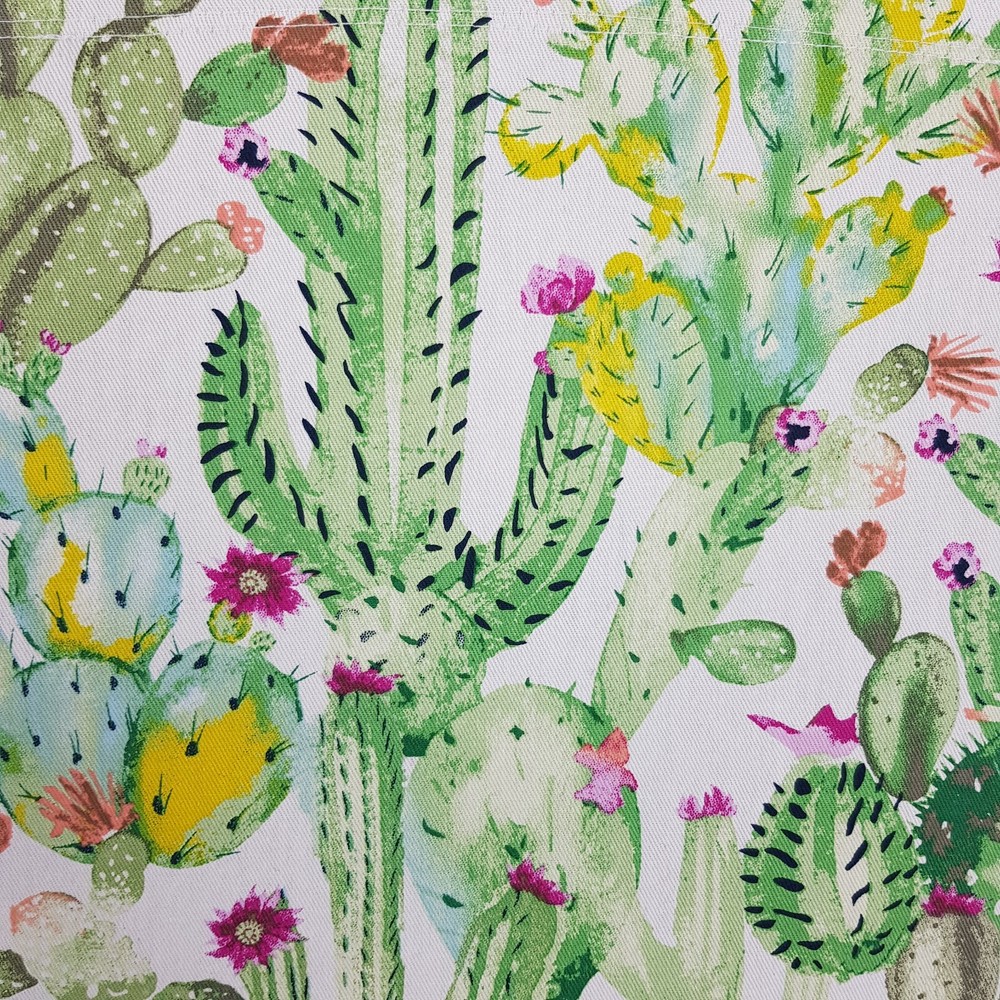 Peg Bag Handmade Green White Cactus Print Lined Laundry Clothes Peg Holder