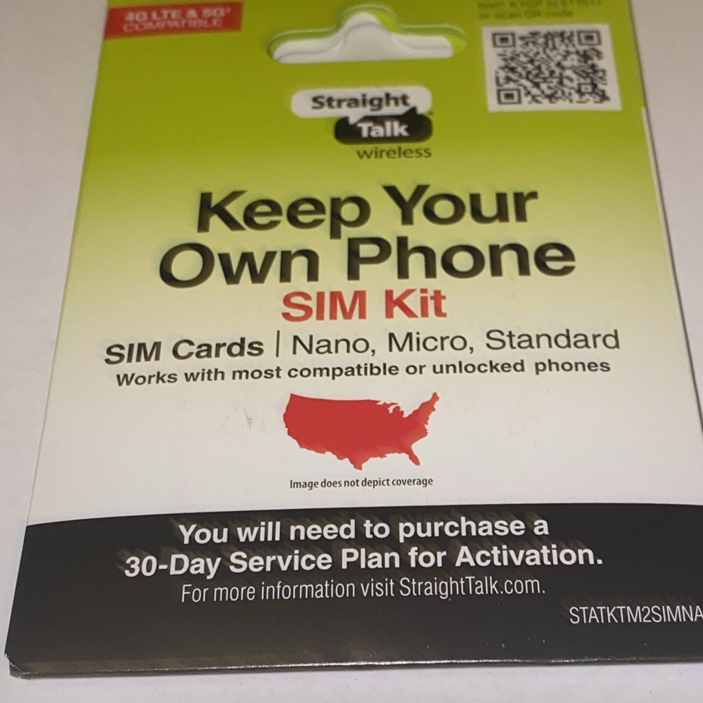 Straight Talk CDMA Activation Compatible SIM Card Powered By Nano Micro