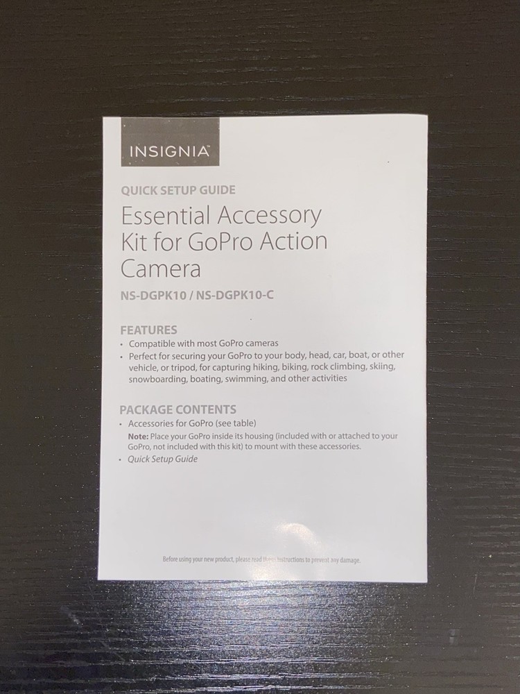 Insignia Essential Accessory Kit for GoPro – 12 Piece Set