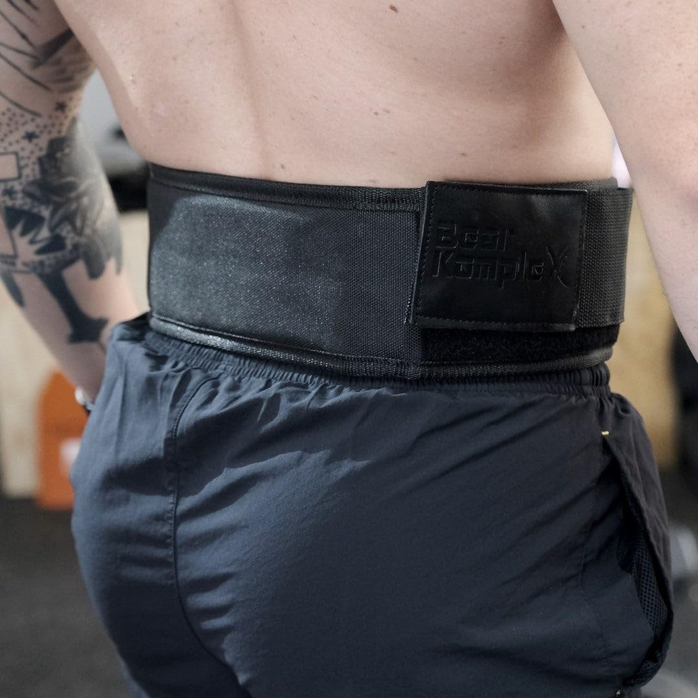 Premium Leather APEX Weightlifting Belt, Abdominal Medium, Black