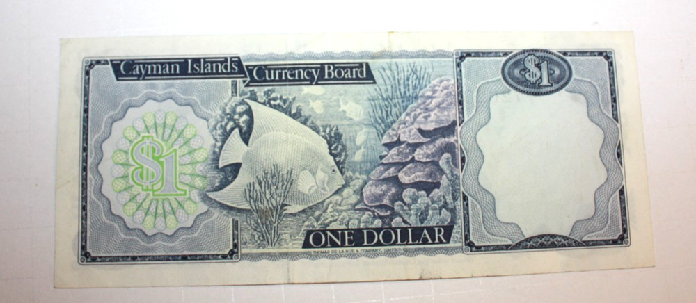 1971 $1 Cayman Islands Currency About Uncirculated