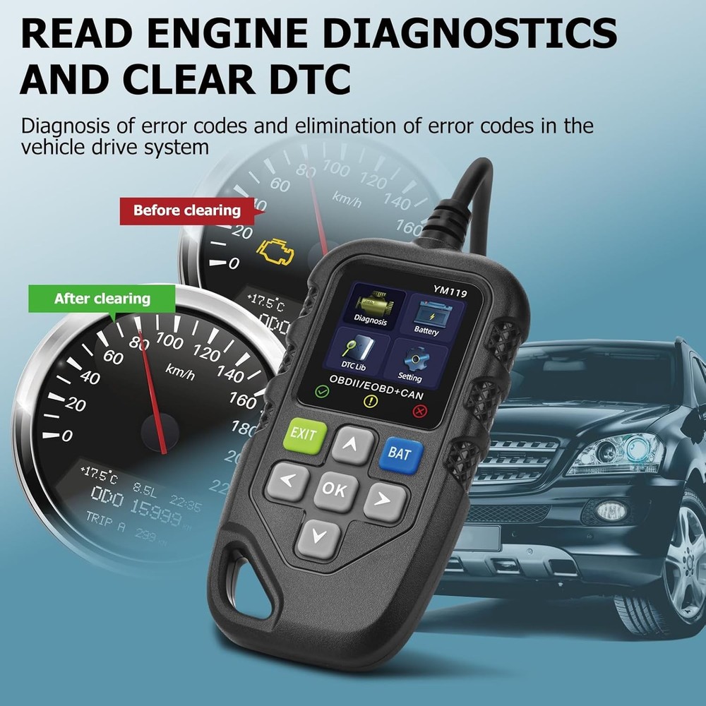 Universal OBD II Scanner Diagnostic Tool Car Engine Fault Code Reader CAN Diagno