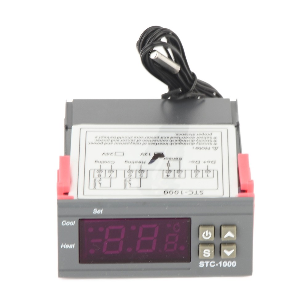 Digital Temperature Controller With Sensor STC-1000 Accurate Cooling And Hea