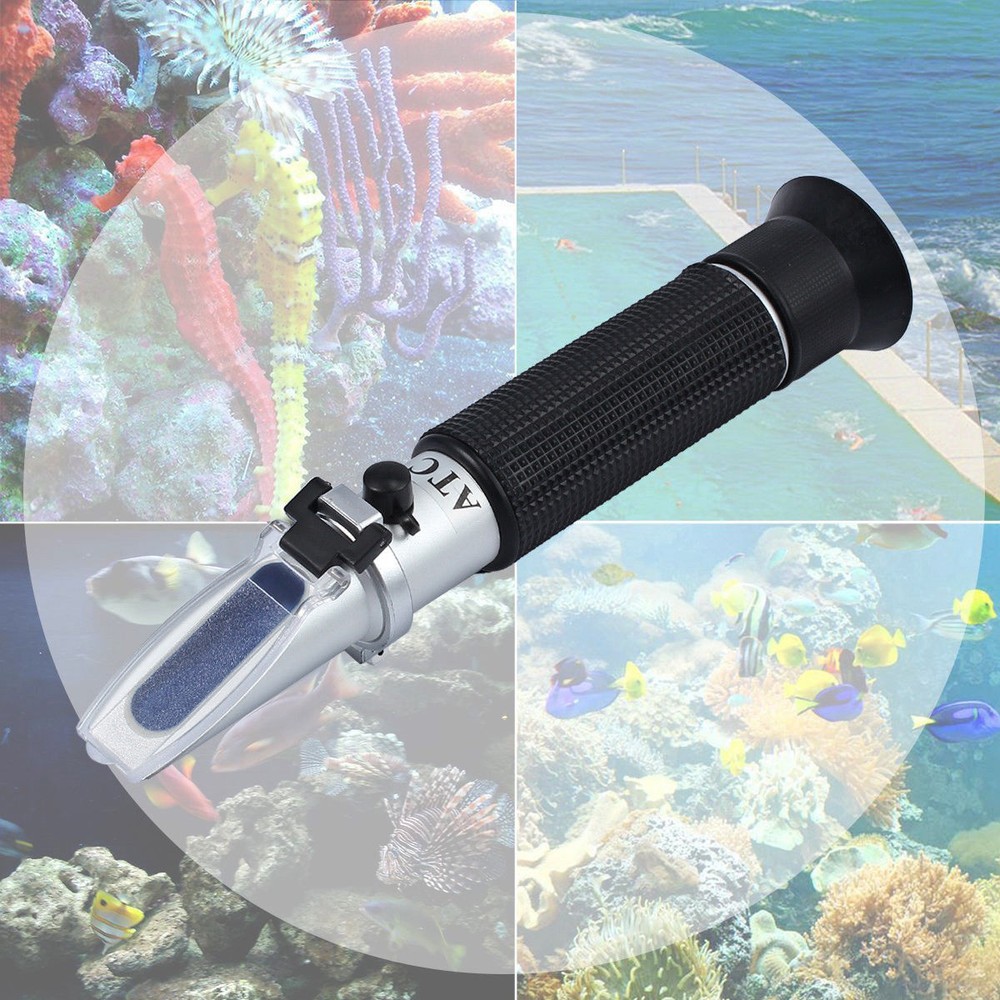 Salinity Refractometer Meter Water Reader Marine 0~10% Salt Aquarium Test Tester