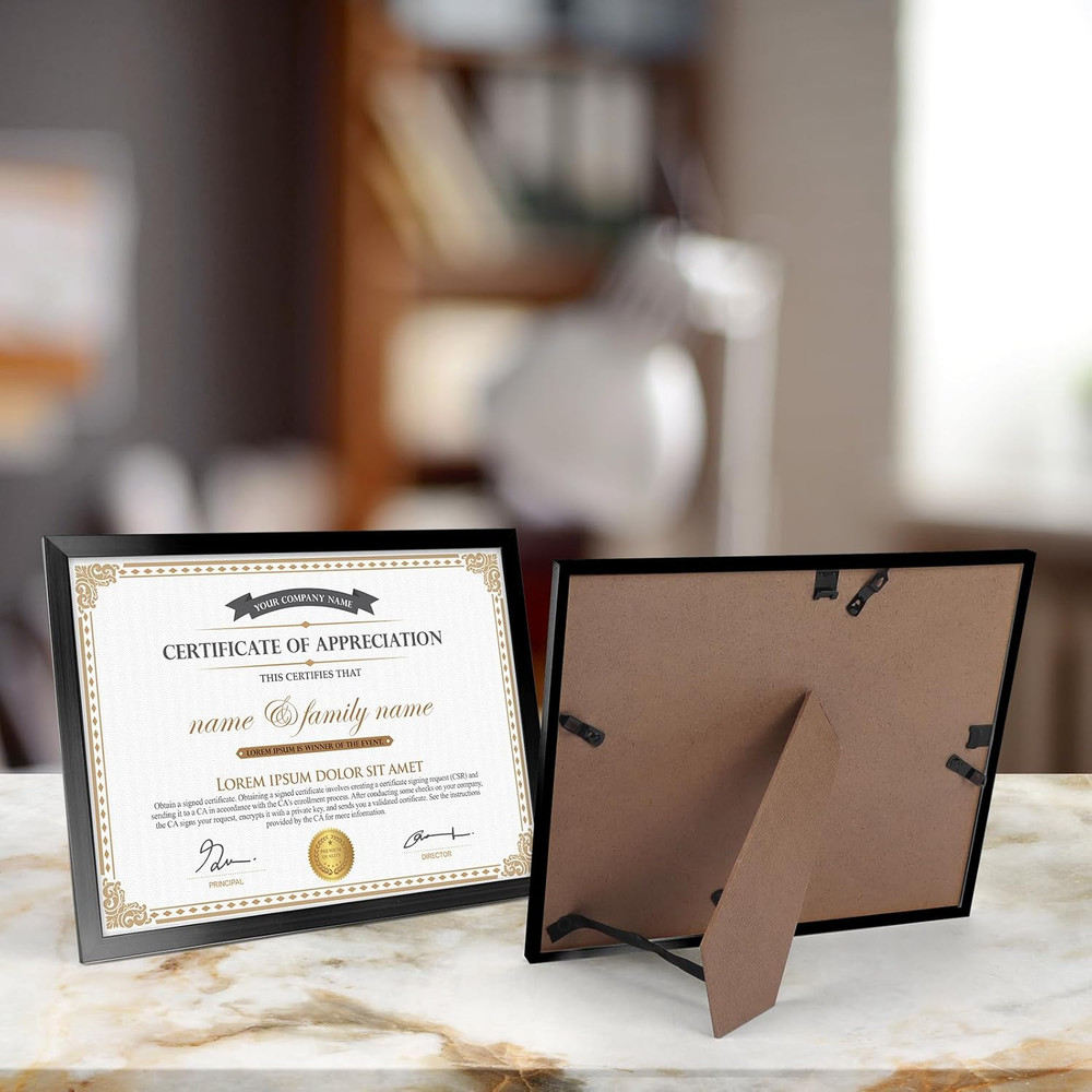 18 Packs 8.5X11 Black Multi Picture Frames Set, Certificate Frames for Document