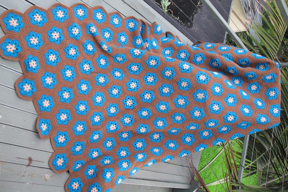 Beautiful handmade crochet blanket afghan