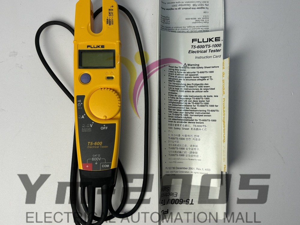 Fluke T5-600 Clamp Meter Continuity Current Electrical Tester #Z