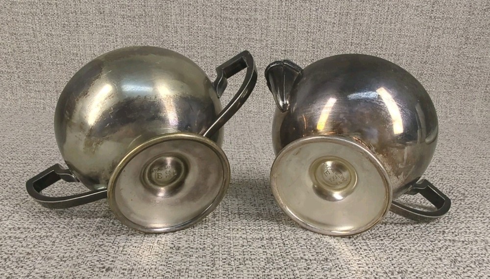 Vintage ESC Empire Silver Co Silverplate Cream and Sugar Set