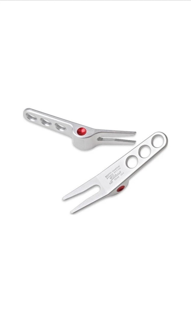 Scotty Cameron Pivot Pack of 2 / Divot Tool - Red Dot - Silver