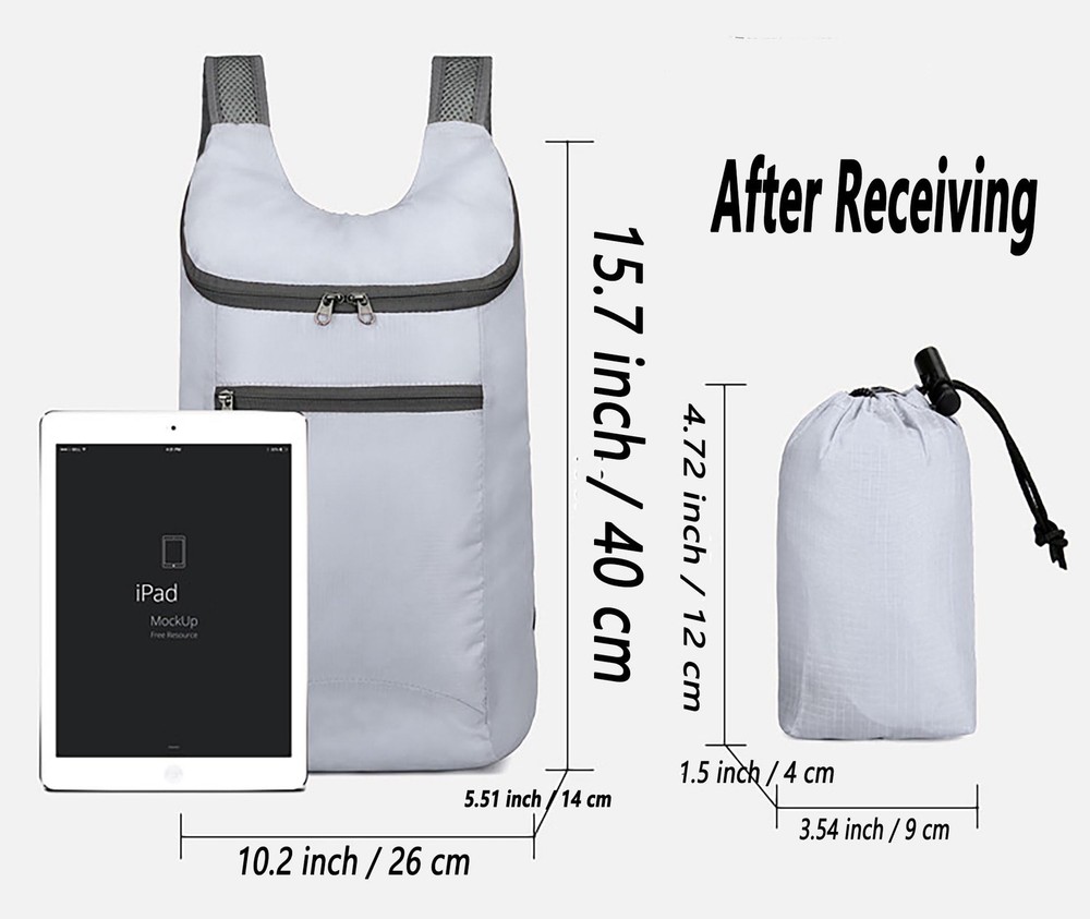 Lightweight Foldable Backpack Packable Small Shoulder Waterproof Travel Bag