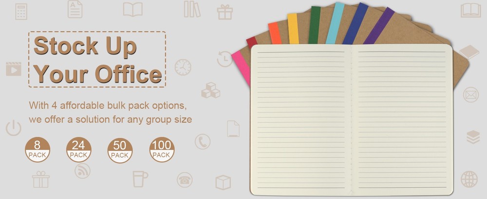 Colorful Lined Notebooks Bulk, A5 Journals Colors, 60 Pas/30 Sheets