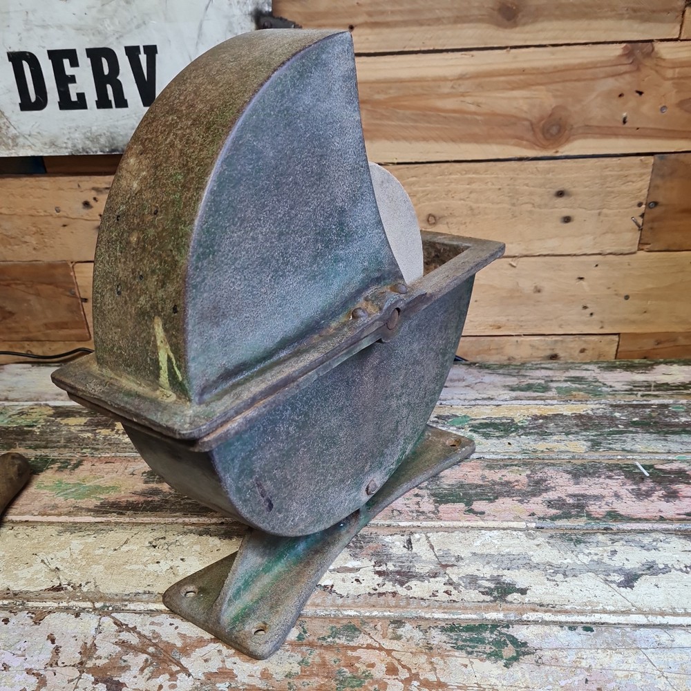 Antique cast iron Whetstone Grinding Wheel tools garage workshop reclaimed