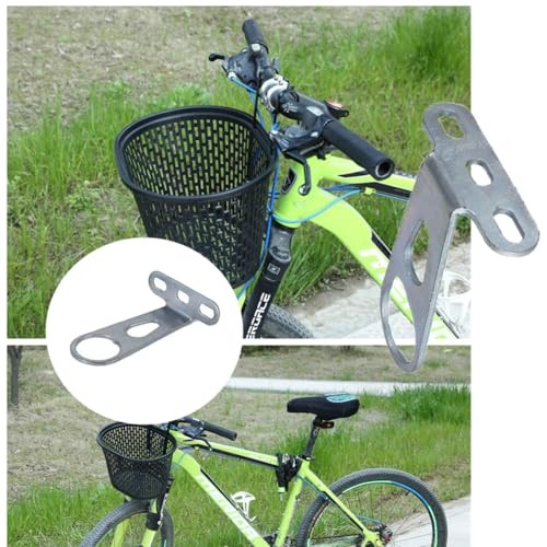 Bicycle Basket Support Bracket for Bicycle, 2 Pcs Frame Bicycle Basket Front