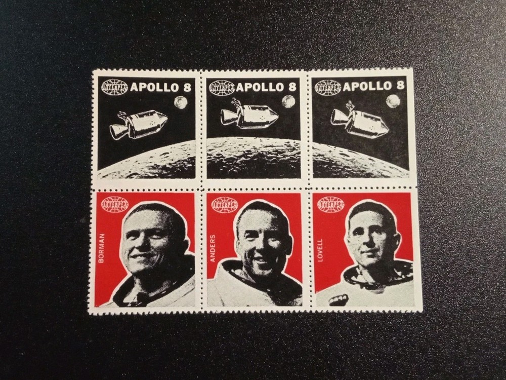 Apollo 8 Moon Orbit Mission Borman Lovell Anders Error 1968 Poster Stamps (6)