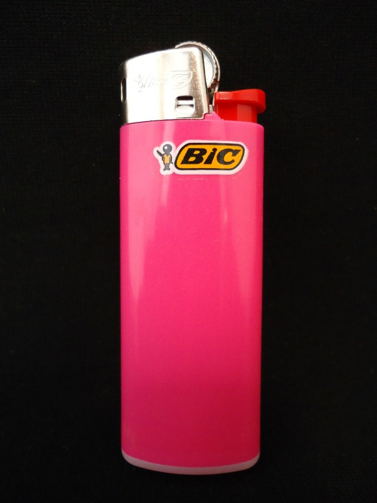 8 Bic Assorted Plain Mini Size Lighter Disposable (1 Lighter Per Color)
