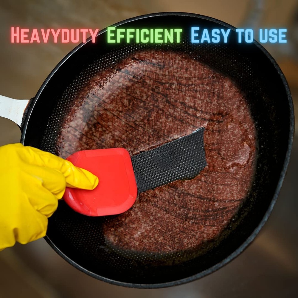 SULLINS Pan Scraper, Pack Of 3 | Scraper Tool | small, Red, White, Blue