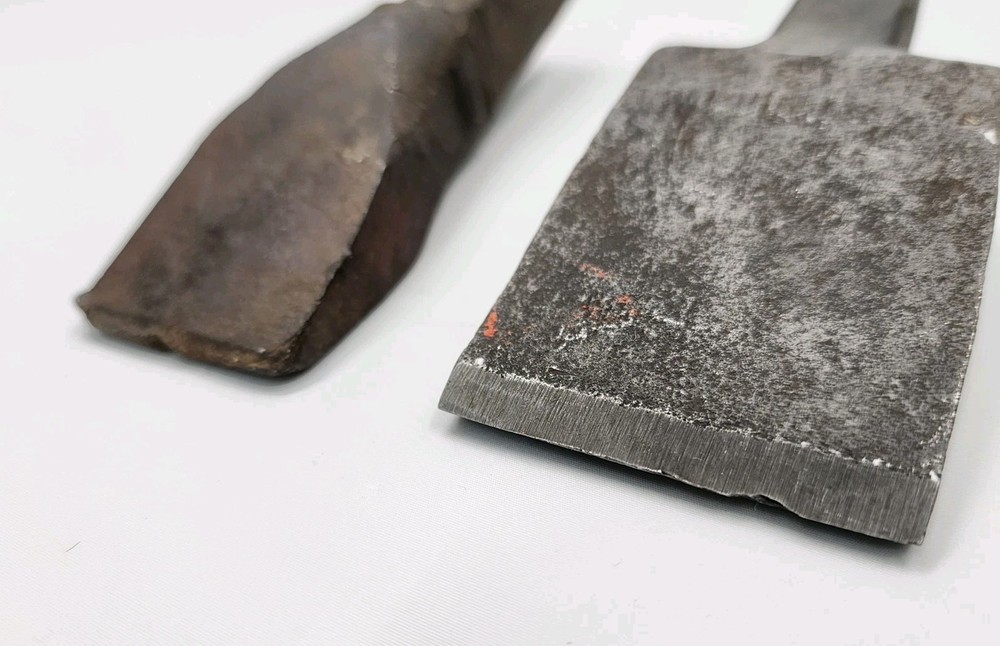 (2) Vintage Hardy Tool Cutoff Blacksmithing Anvil Tool - 2" & 1 ½"