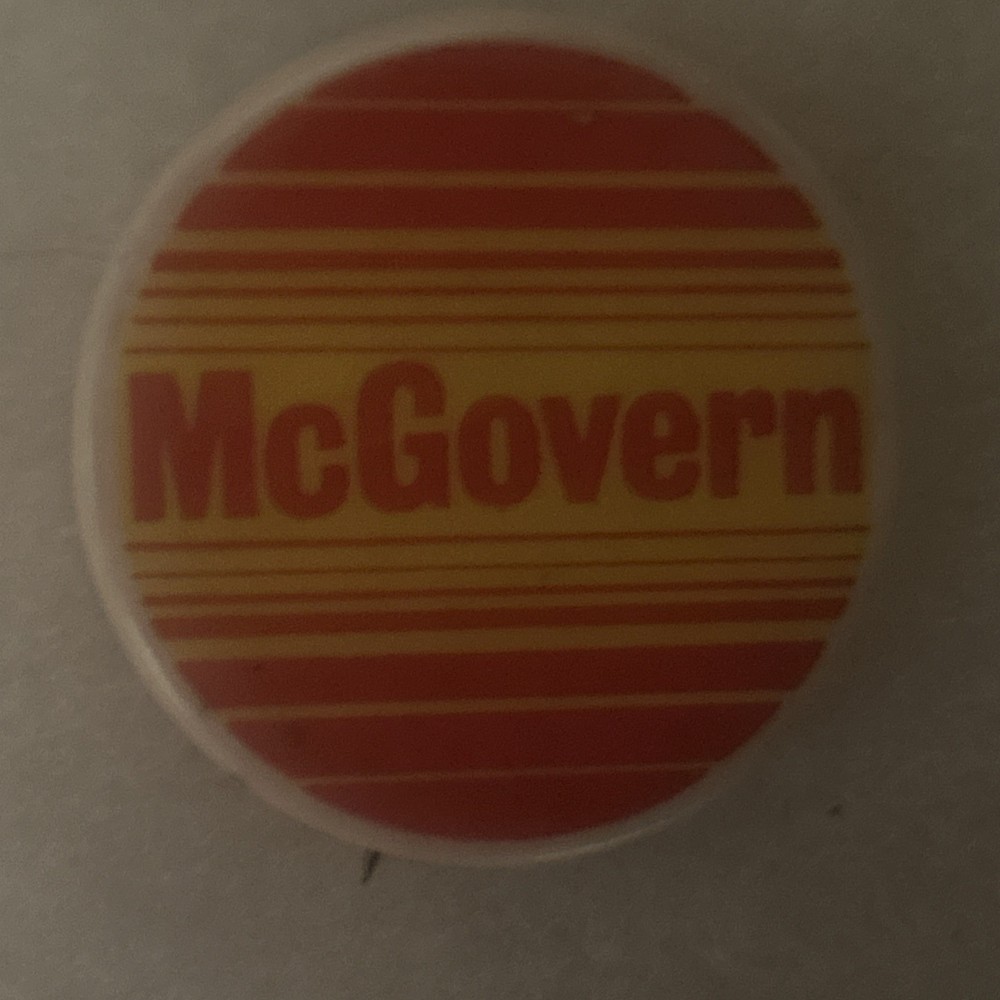 McGovern colorful  1 1/2” pin back button pin