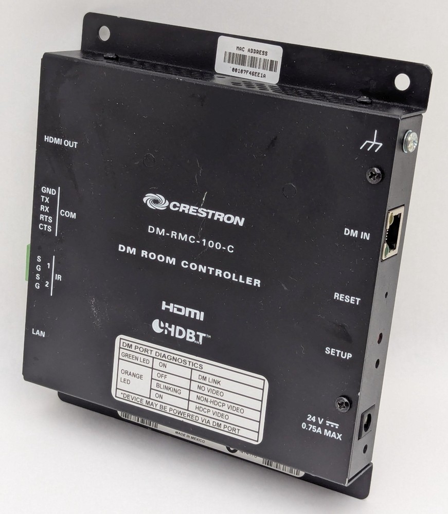 Crestron DM-RMC-100-C DigitalMedia 8G+ Receiver Room Controller Module - Working