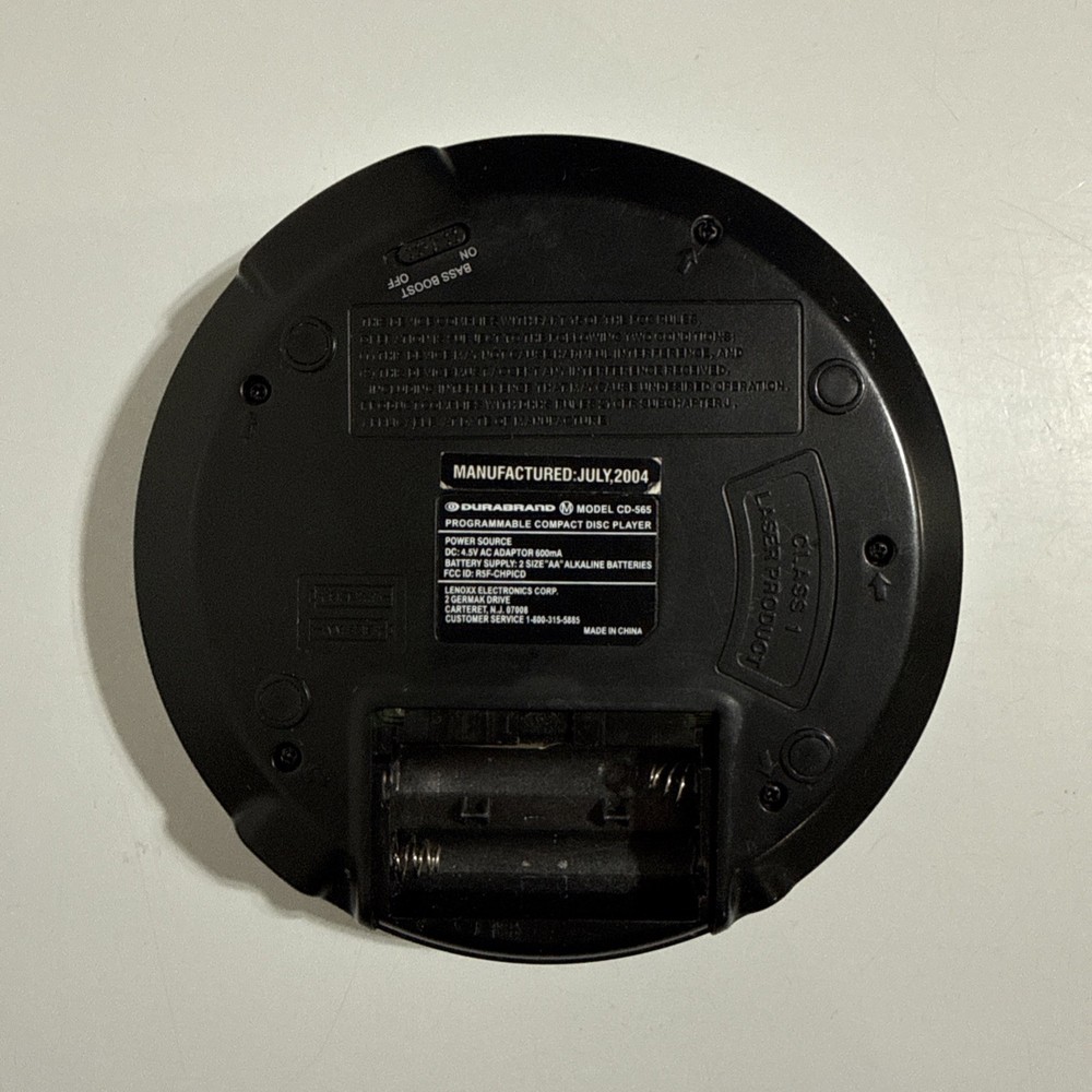 Durabrand Portable CD Player Programable Model: CD-565 Tested Works READ