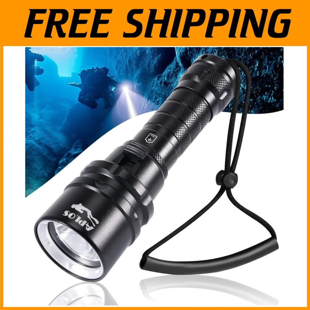 Compact 2000 Lumens Scuba Diving Light, Waterproof Torch