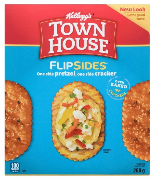Kellogg's Town House Flipsides Original Cracker, 260g (3 Pack)