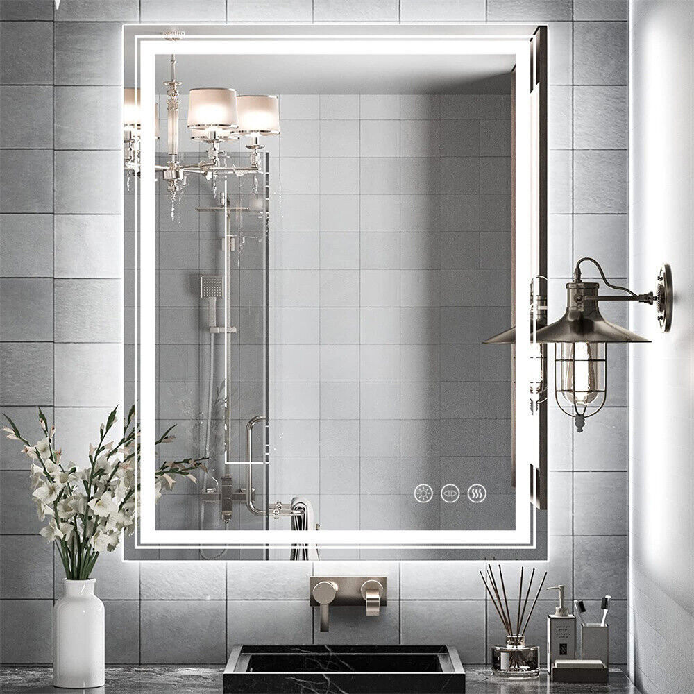 All Size Large LED Lighted Bathroom Front& Backlit Vanity Mirror for Hotel Salon