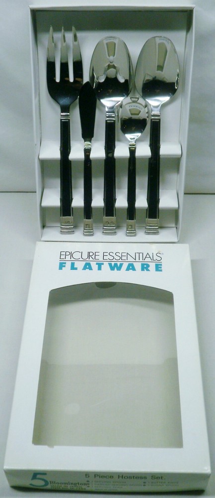 Epicure Essentials 5 Piece Hostess Set Stainless Steel Flatware Bloomington