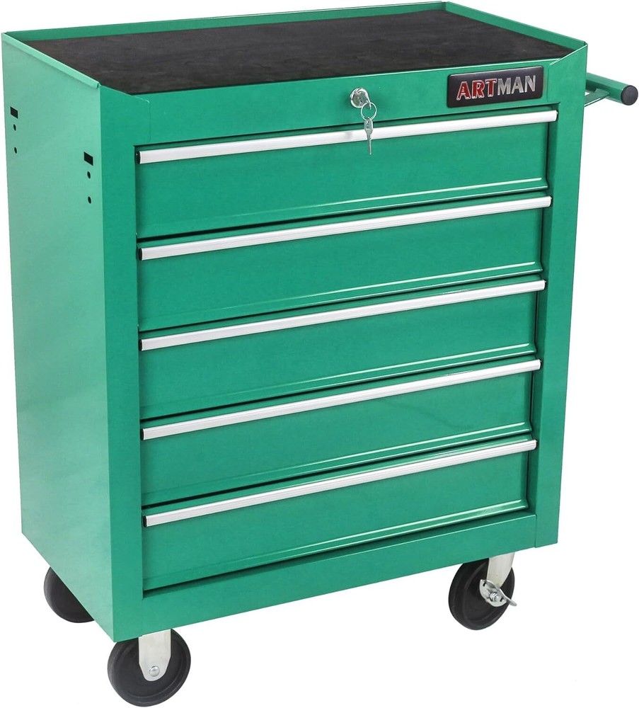 5-Drawer Rolling Tool Cart, Lockable Tool Storage Organizer,Tool Chest Cabinet