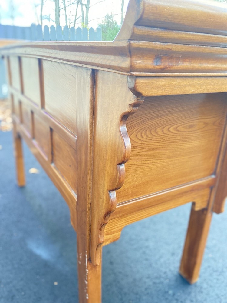 Superb Antique Winged Chinese Large Asian Server, Buffet Sideboard