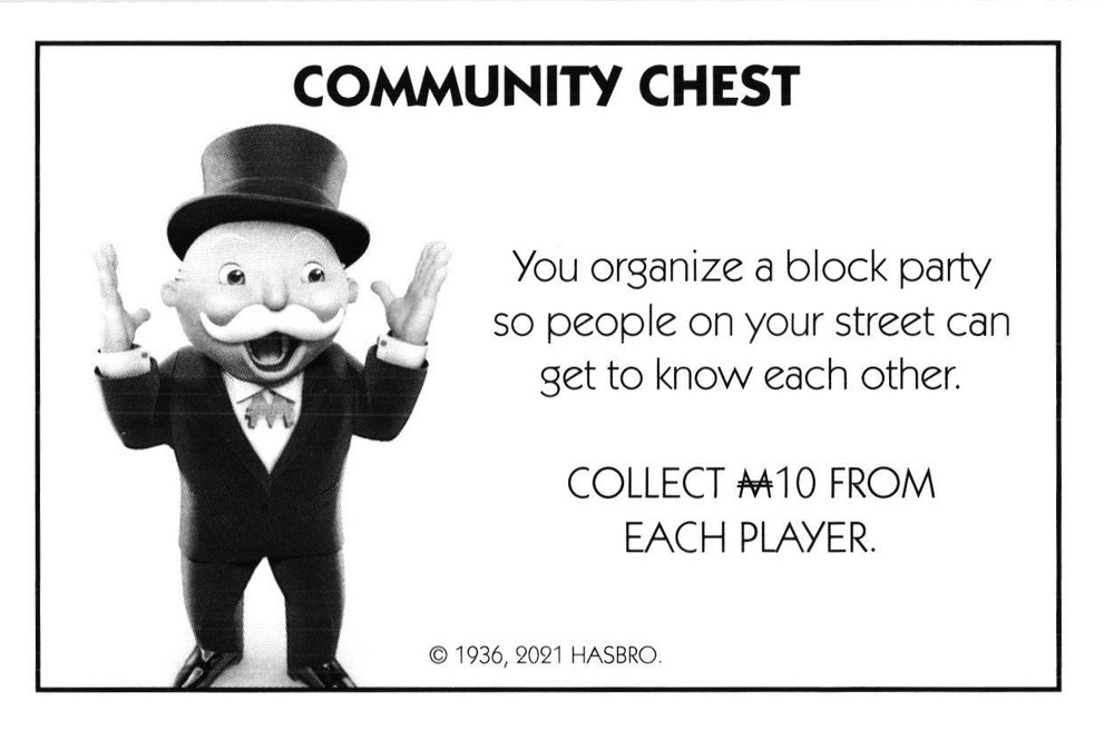 Monopoly Card Community Chest
