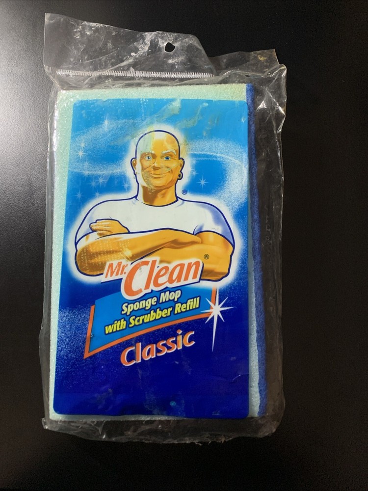 Mr Clean Classic Sponge Mop Replacement Refill with Scrubber No. 4130
