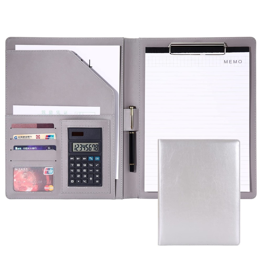 Portfolio Case,Leather Portfolio Folder Organizer, Resume/Conference Document...