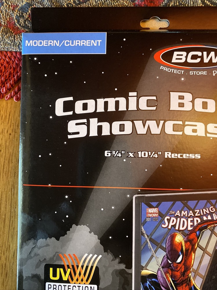 BCW Comic Book Holder UV Showcase CURRENT Wall Mount Display Case Frame Modern