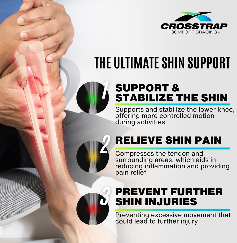 Shin Splint | Adjustable Neoprene Shin Splint & Leg Compression Support Strap...