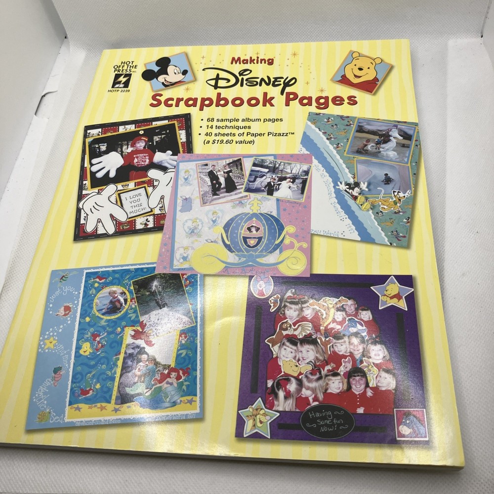 Making DISNEY SCRAPBOOK Pages Guidebook 40 Sheets 68 Sample Pages Techniques NEW