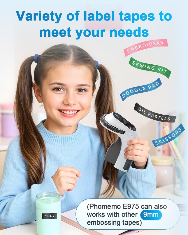 Phomemo Embossing Label Maker with 5 Label Tapes | Organizer Xpress, Pro Lab