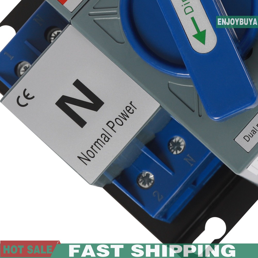 AC110V 2P 63A Mini Dual Power Automatic Transfer Switch Toggle Control Converts