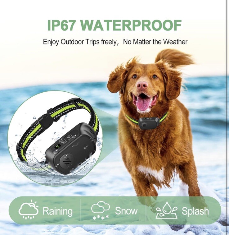 Smart Dog Bark Control Collar PB20 Rechargeable 3 Vibration Modes Shock Mode