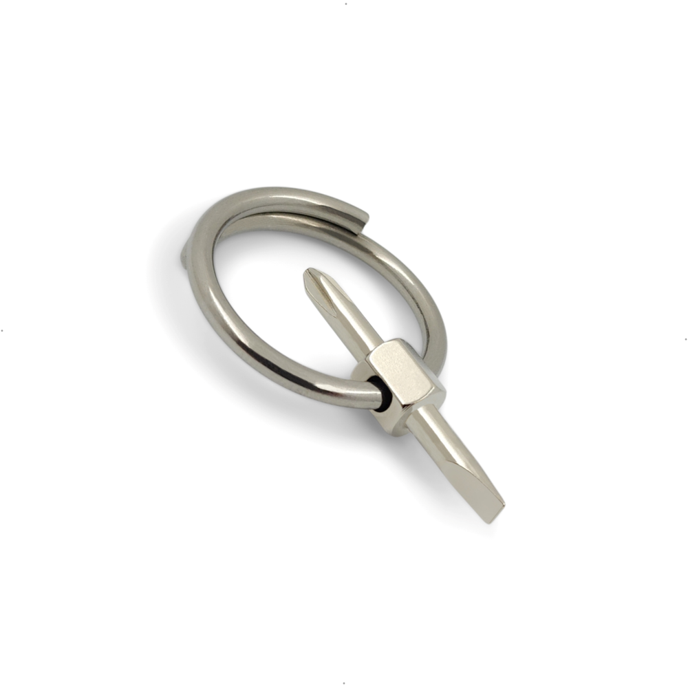 Keychain Screwdriver Tiny Bit with Phillips/Flat Head - Small Pocket EDC Tool #1