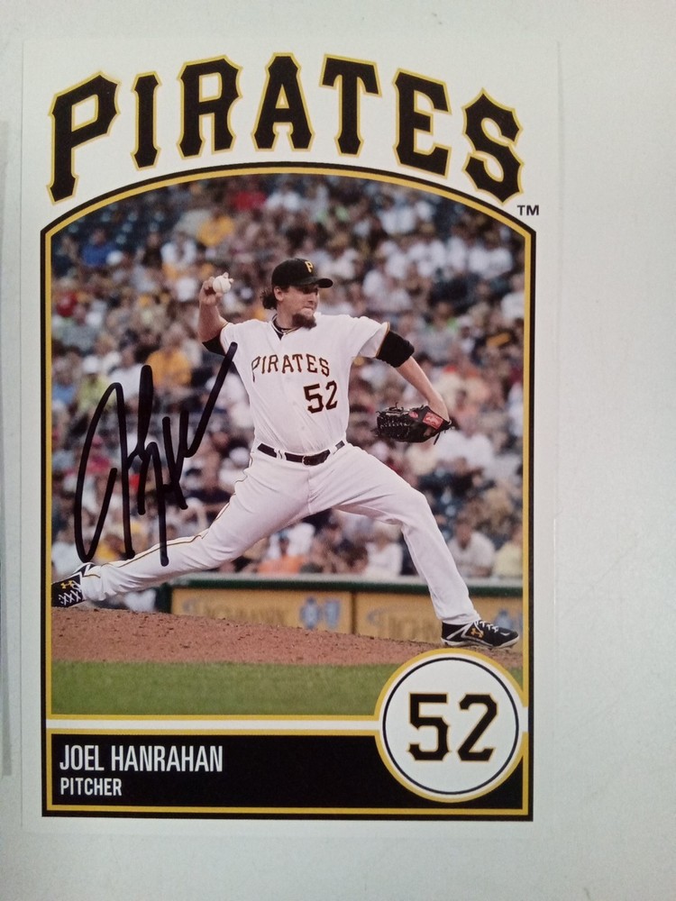 Joel Hanrahan Signed Pirates Over Sized 4x6 Card JSA -* #