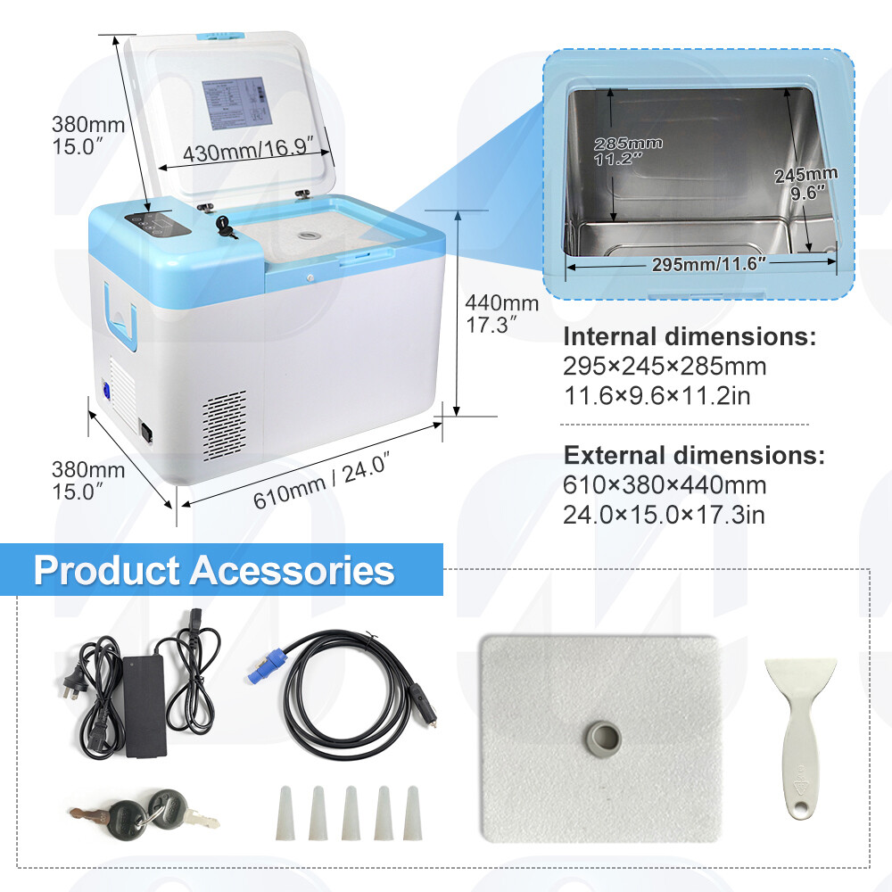 -86℃ 22L Ultra-Low Temperature Freezer Protable for Laboratory Samples Storage
