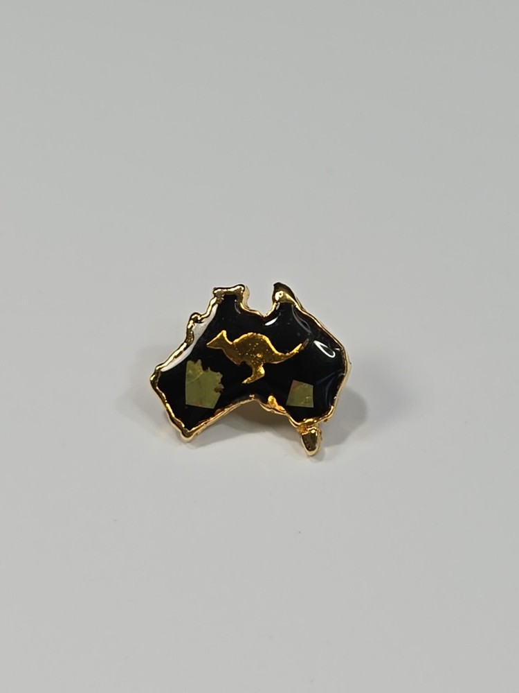 Australia Kangaroo Lapel Pin Opal Chips Small Size