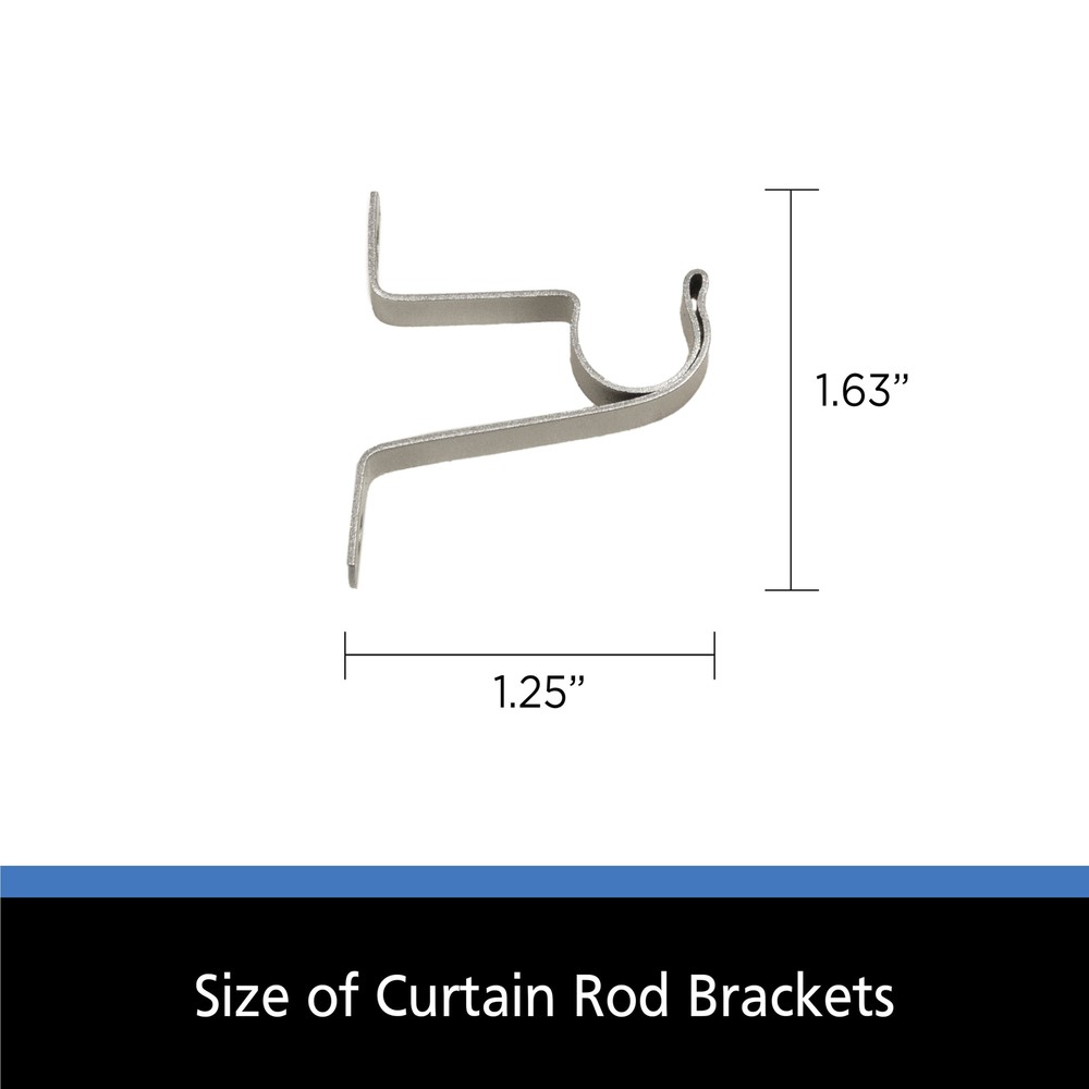 7/16” Diameter Adjustable Café Curtain Rod Set, 28-48" Adjustable Length