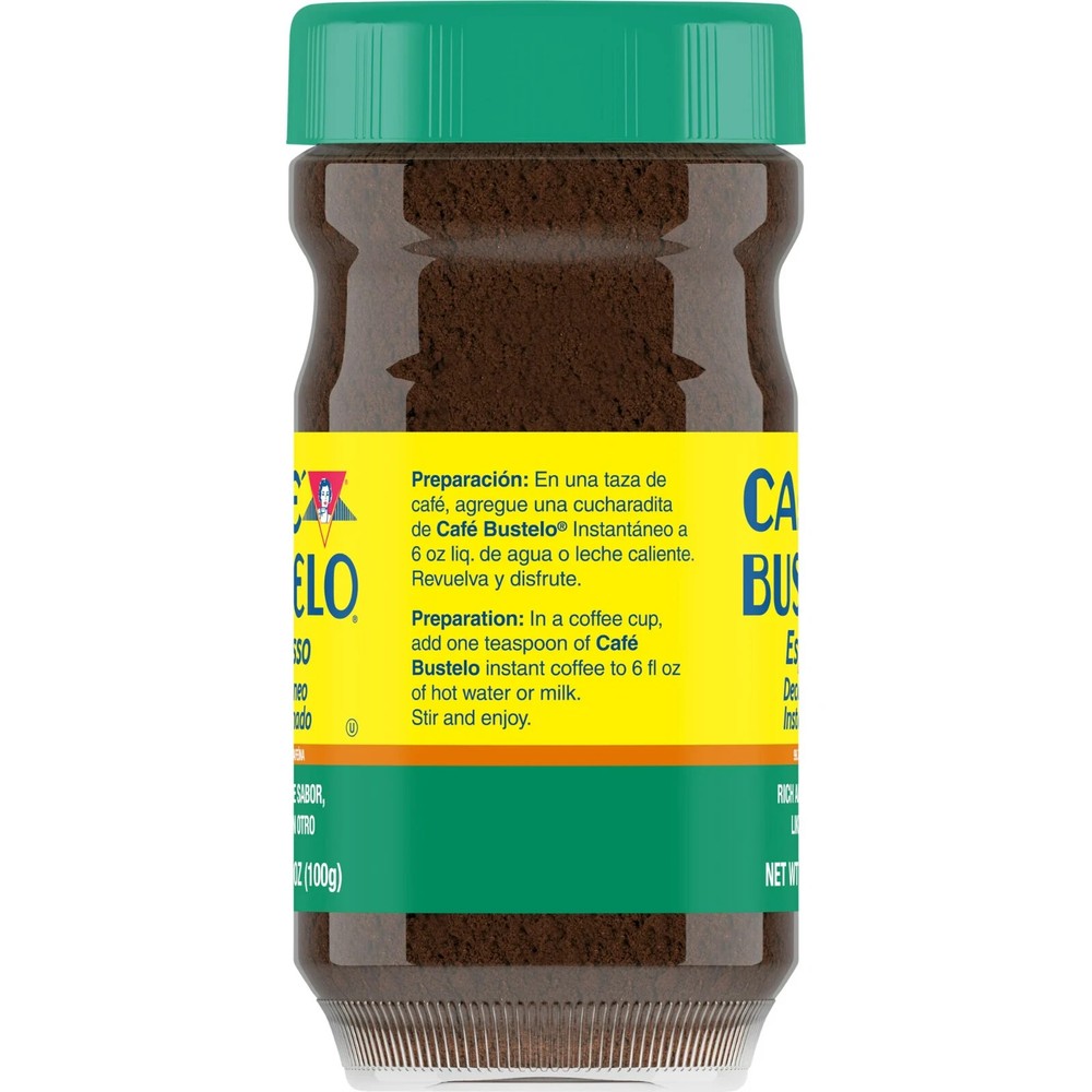 Cafe Bustelo Decaf Espresso Style, Instant Coffee Jar, 3.5 oz (6 Pack)