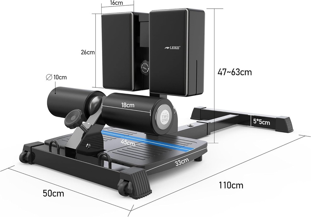 Sissy Squat Machine, Deluxe Multi-Function Deep Sissy Squat Bench Workout Statio