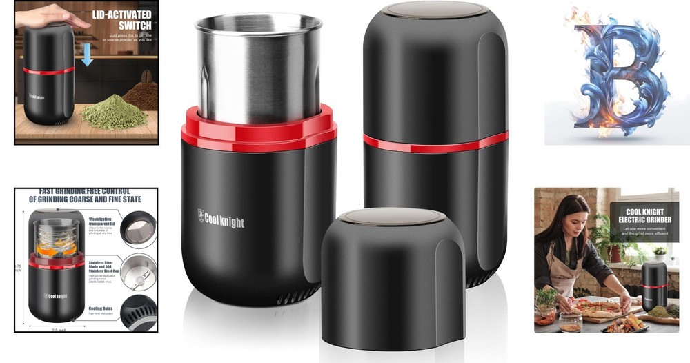 7.5" Electric Multi-Functional Spice Grinder – Large Capacity, Easy Control
