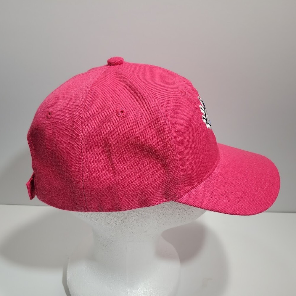Pink Eye Embroidered Hat Cap Strap Back Pink Blue Womens